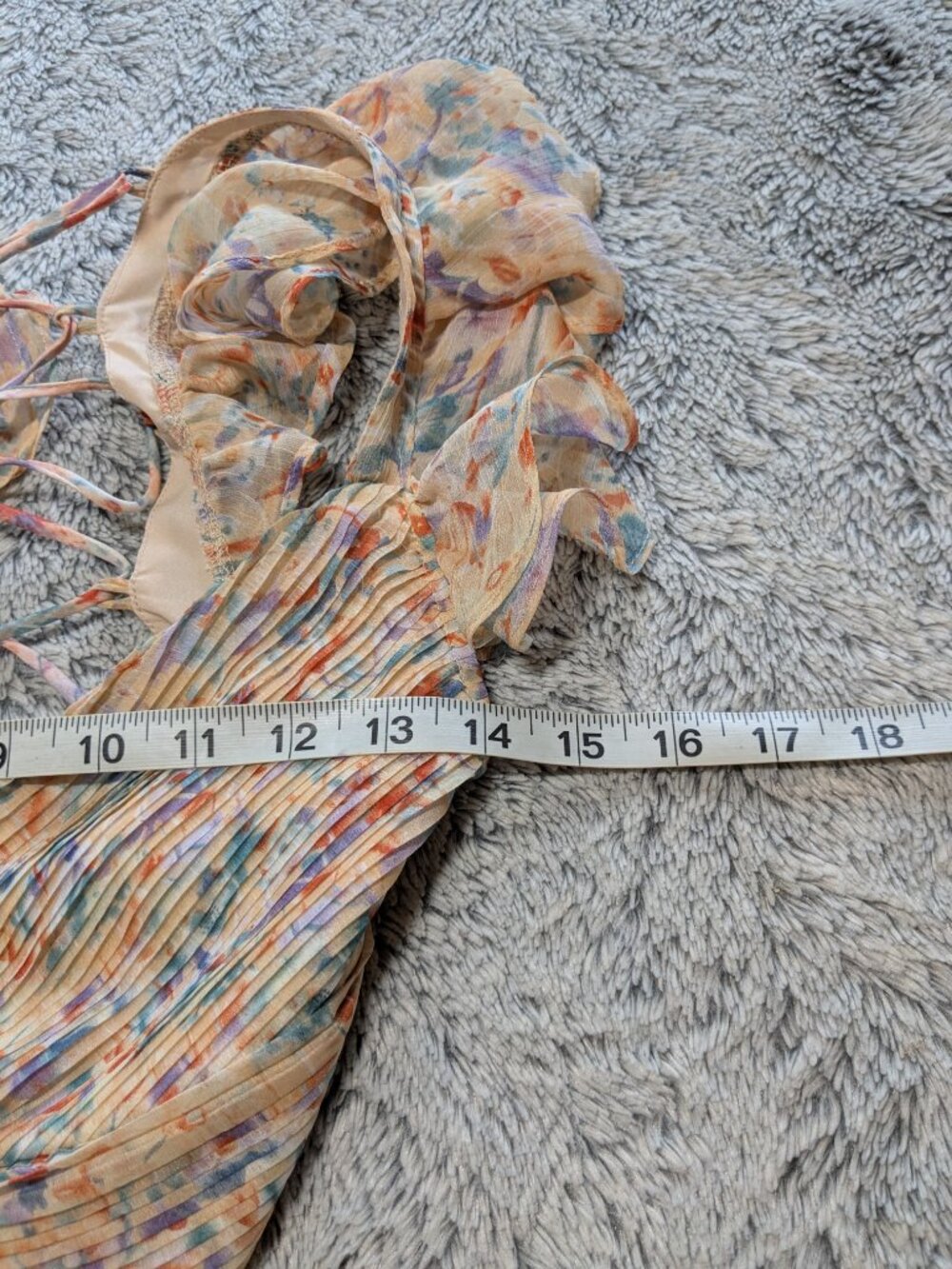 ASTR Primrose Dress Maxi Floral Peach Cutouts Medium - Picture 5 of 10